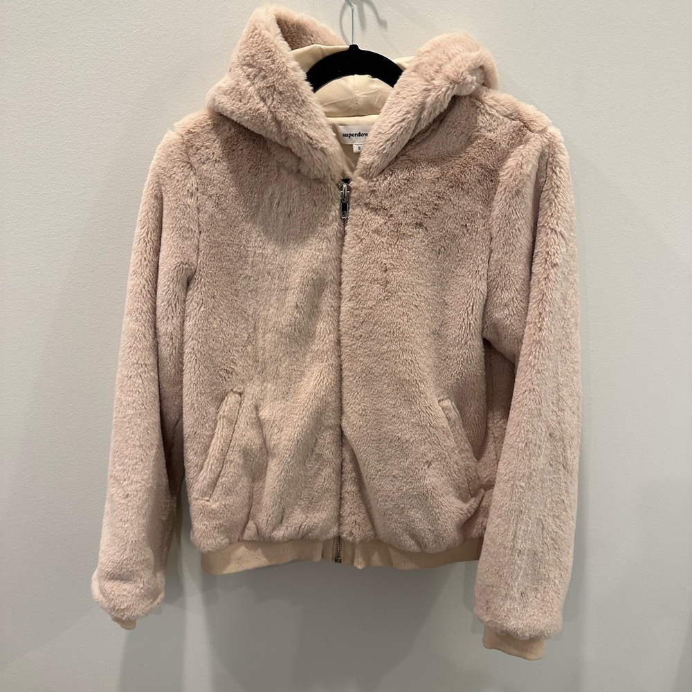 Superdown Faux Fur Zip Up